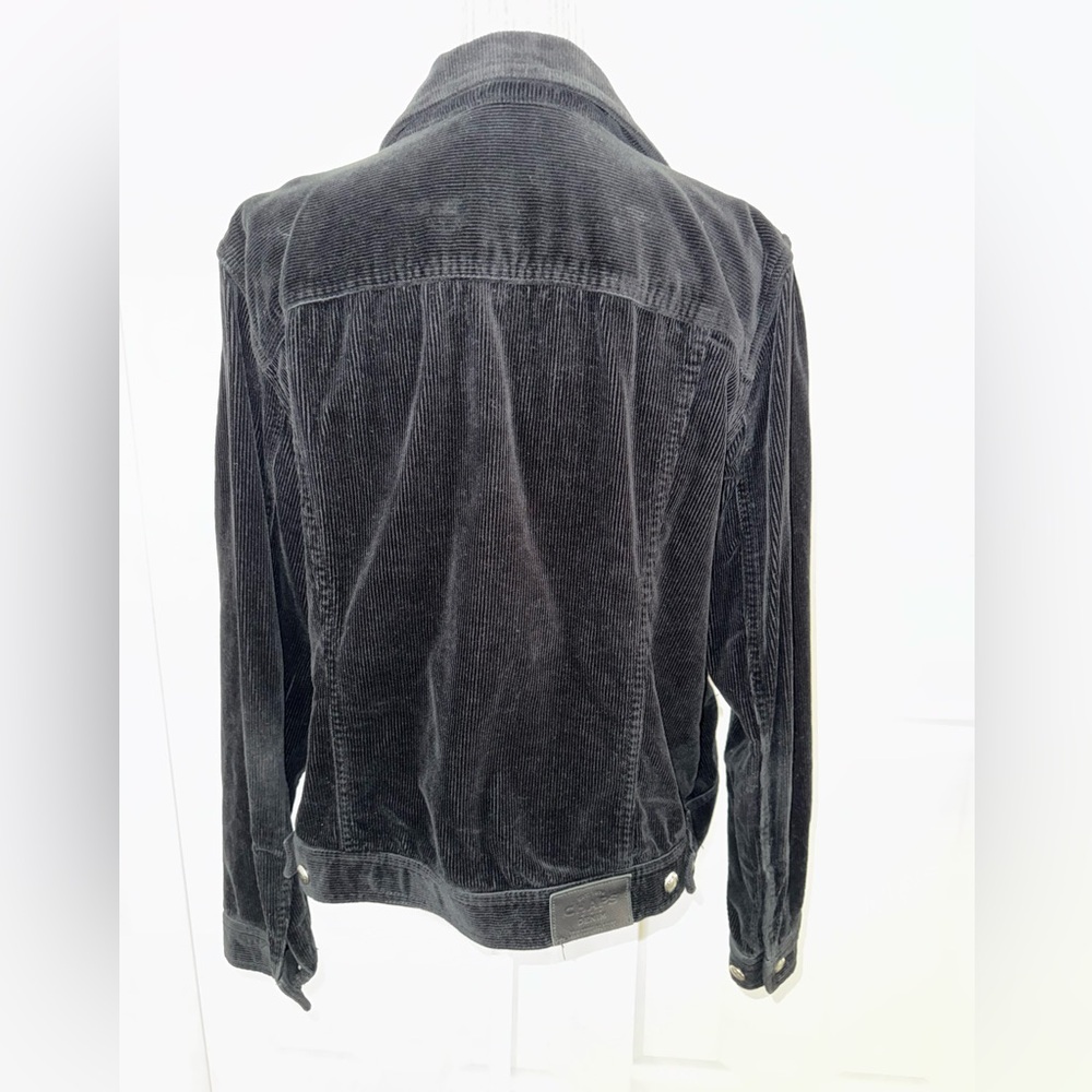 Chaps Denim Corduroy Jacket XL Black Button Front Casual - Picture 5 of 10